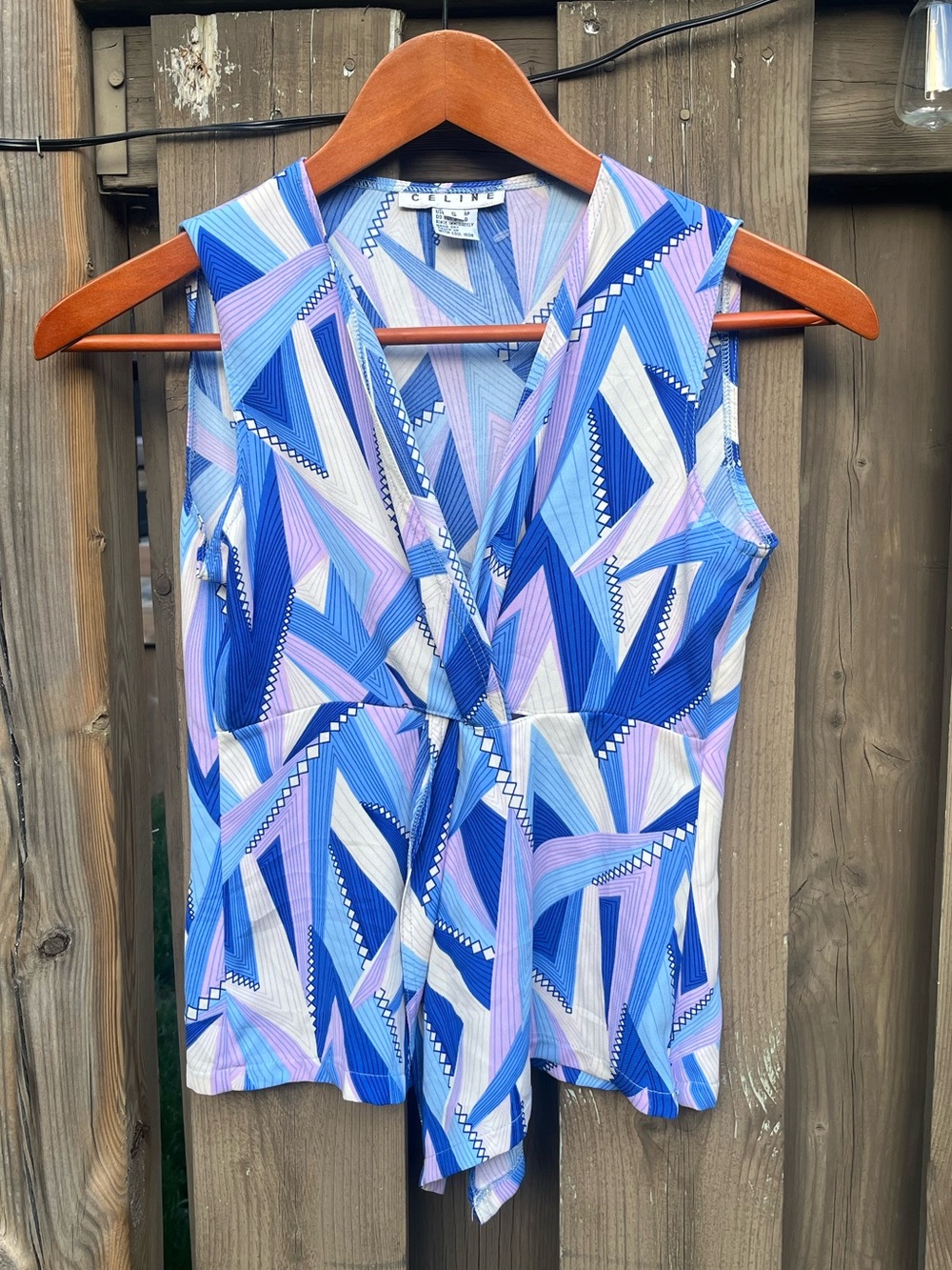Celine Y2K Geometric Print Top | Designer